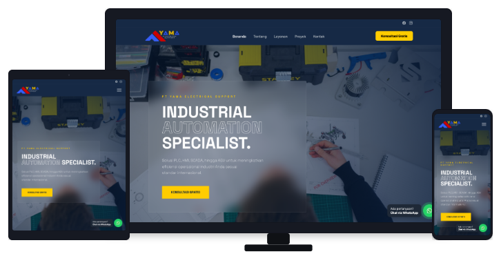Tampilan proyek PT Yama Electrical Support